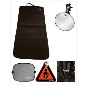   BeSafe biztonsági szett autósüléshez – ülésvédő, tükör, árnyékoló, övrögzítő, baba jelzés