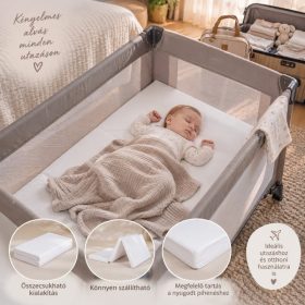   Hugzzz SNOOZE összecsukható utazóágy matrac 120 × 60 cm – fehér