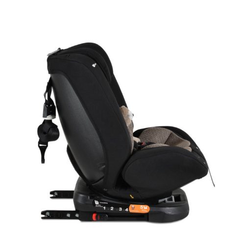 Moni i-MAXX forgatható autósülés ISOFIX rendszerrel (40–150 cm) – bézs, 2 plüss játékkal és kényelmi párnával