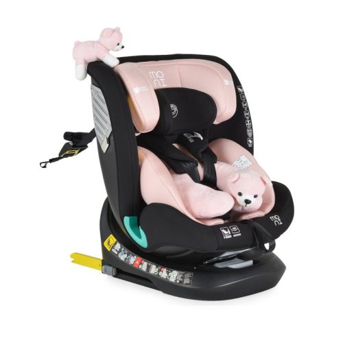 Moni Serengeti I-Size autósülés 40-150cm 360 fokban forgatható - Pink